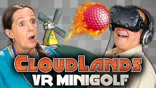 CLUBBING WITH ELDERS  Elders Play VR MINIGOLF  HTC Vive Elders React Gaming [upl. by Luemas358]