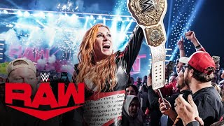 Becky Lynch celebrates her Women’s World Title victory Raw highlights April 22 2024 [upl. by Shotton]