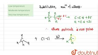 Substitution reactions of alkanes are carried out at  11  ACYCLIC HYDROCARBONS  CHEMISTRY [upl. by Free]