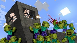 Minecraft  Whos Your Daddy Family Baby vs Zombies Bunker Base Defense [upl. by Romulus]