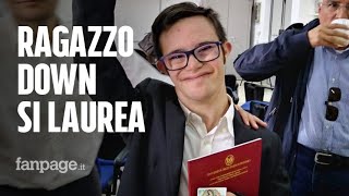 Carmelo Verso ragazzo con la sindrome di Down si laurea quot È stata dura ma non mi sono arresoquot [upl. by Riley202]