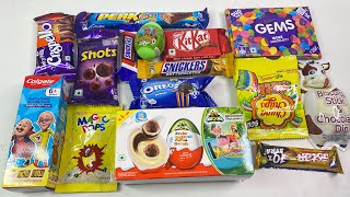 Mouthwatering Kinder JoyCadbury crispellonestle kitkatMotu aur patlu surprisesmajic pop [upl. by Arihs151]