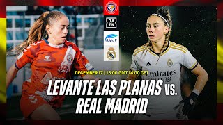 Levante las Planas vs Real Madrid  Liga F 202324 Matchday 12 Full Match [upl. by Paulsen145]