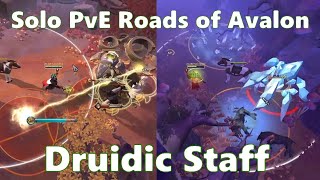 Solo PvE Druidic Staff Roads of Avalon  Albion Online [upl. by Dana]