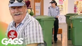 Trash Cans Gang Up On People Prank [upl. by Analos]