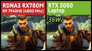 Radeon RX 780M RDNA 3 vs RTX 3050 35W in Gaming  Laptop [upl. by Cerallua]