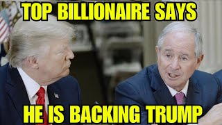 Billionaire Stephen Schwarzman Endorses Trump for 2024 A Vote for Change [upl. by Assiren]