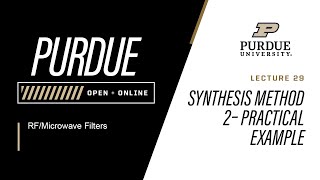 RFMicrowave Filters  Lecture 29  Synthesis Method 2  Practical Example [upl. by Ganny]