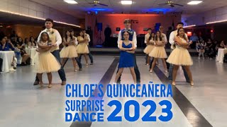 Chloe’s Quinceañera Surprise Dance 2023 cumbia merengue Hiphop amp mariachi [upl. by Amil]