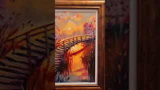 acrylicpaintingtutorial painting sunset acrylicpainting blendingtechnique sunsetpainting art [upl. by Riem]