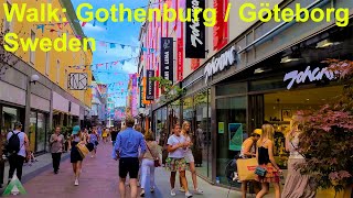 Walk Gothenburg  Göteborg Sweden Tour  Summer 2023  4k 60fps UHD [upl. by Graaf]