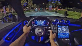 2022 MercedesBenz C300 4Matic POV Night Drive 3D AudioASMR [upl. by Odelia998]