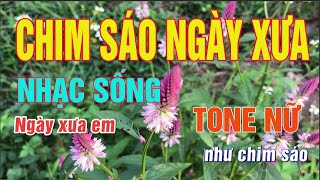 CHIM SÁO NGÀY XƯA Karaoke nhạc sống tone nữ hay nhấtÔ hay em này kỳ ghê người ta đi về [upl. by Aicrag931]