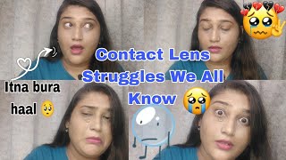 Contact Lens Struggles We All Know And How to Fix Em😂Wearing Contact Lenses 🤯 winis vlog ✨ [upl. by Halueb614]