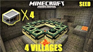 Minecraft PE  4 BLACKSMITHS STRONGHOLD amp MORE  SEED Mcpe 15 [upl. by Zeralda]