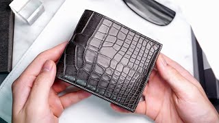 Making Hermes alligator bespoke wallet that beat the 5000 Hermes wallet [upl. by Ytsirc568]