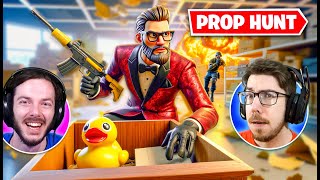 NASCONDINO CAOTICO con i TAUNTS MEME  Prop Hunt Fortnite iNoob [upl. by Ahsit]