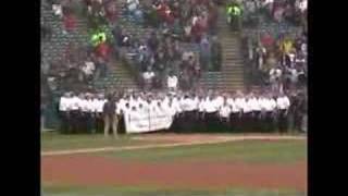 Men of Independence Sing National Anthem  Cleveland Indians [upl. by Shellans]