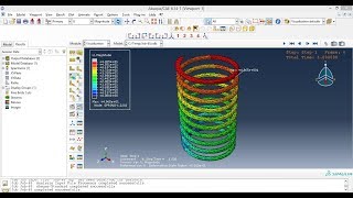 Abaqus Tutorial Videos  How To Analyse Compression Spring in Abaqus [upl. by Ruel814]