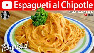 ESPAGUETI AL CHIPOTLE  VickyRecetaFacil [upl. by Peacock193]