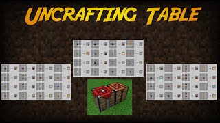 Minecraft Addon Showcase Uncrafting Table [upl. by Lacee]