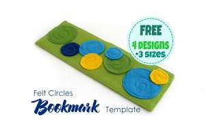 DIY Fabric Bookmarks with Felt Circles  FREE Template too [upl. by Little922]