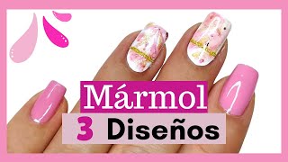 Cómo hacer Uñas MARMOLEADAS con esmalte normalefecto mármol en uñasMarble Nails tutorial [upl. by Angadreme]