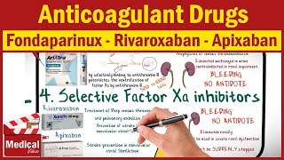 Pharmacology CVS 24 Anticoagulant Drugs Part 4 Factor Xa inhibitor Fondaparinux  Rivaroxaban [upl. by Airtap]