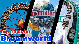 Top 10 rides at Dream World Gold Coast  2021 [upl. by Breed]