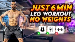 Easy Leg workout no weights beginners Leg workout at home [upl. by Croner]