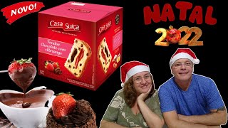 PANETTONE FONDUE CHOCOLATE COM MORANGO  CASA SUÍÇA  NOVO SABOR  NATAL 2022 [upl. by Colburn178]