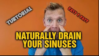 Naturally drain the sinuses instantly tutorial sinusitis health selfcare howto [upl. by Eerdna223]