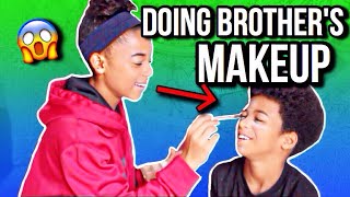 DOING MY BROTHERS MAKEUP  Azlia Williams [upl. by Critta]