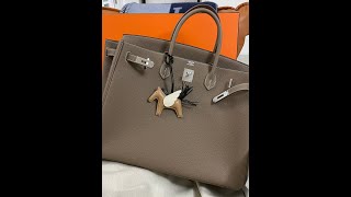 WhatsApp 8615060746448✨Hermès Birkin 35 Etoupe Togo Gold Hardware hermes birkin unboxing luxury [upl. by Virg]