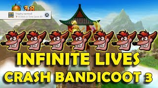 Crash Bandicoot 3 Warped  Unlimited Lives Farming 99 Lives in 30 Minutes [upl. by Xilef]