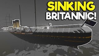 SS Britannic Sinks in a Massive Storm  Stormworks Multiplayer  Sinking Ship Survival [upl. by Phia]