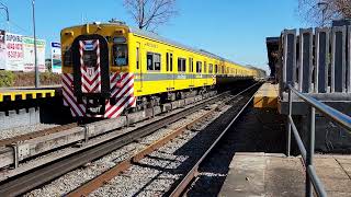 Línea Urquiza Trenes llegando y saliendo de Martin Coronado [upl. by Sulecram]