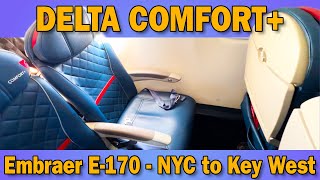 Experience Delta Comfort Plus ✈️ on the Embraer E170 New York to Key West Adventure [upl. by Euqirne]