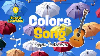 LAGU BELAJAR WARNA BAHASA INGGRIS TERJEMAHAN BAHASA INDONESIA [upl. by Nawotna]