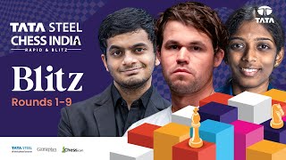 Action Packed Blitz ft Magnus Arjun Divya Vaishali Tata Steel Chess India 2024  Blitz Rds 19 [upl. by Nyleak]