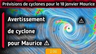 Menace majeure de cyclone à venir pour Maurice vers le 24 janvier  Alerte cyclone pour Maurice [upl. by Ecitnerp142]