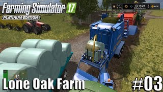 GRASS BALES  Lone Oak Farm  Timelapse 3  Farming Simulator 17 [upl. by Bobette]