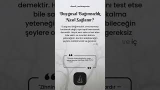 Duygusal Bağımsızlık Nasıl Sağlanır motivasyon psikoloji başarı [upl. by Sybille]