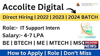 Accolite Digital Off Campus Drive freshers 2023 2024  How to Apply  47 LPA Salary  Apply Now [upl. by Carmelo]