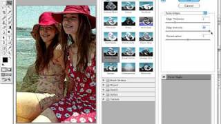 Photoshop Tutorial  Filters Poster Edges [upl. by Arymahs936]