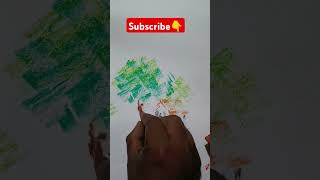 Wow Nature Drawing Oil Pastels ✍️ viralart shortart shortfeed oilpastel begginers art yt [upl. by Lasyrc]