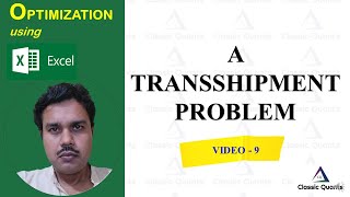 9Transshipment Problem  Optimization using Excel [upl. by Orianna297]