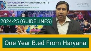 Admissions open in bed from MDU Rohtak for Session 202425 one year bed from Haryana 2024 [upl. by Soraya]