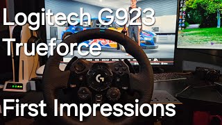 Experienced Fanatec And Thrustmaster Driver Tries The Logitech G923 TRUE force First Impressions [upl. by Hitchcock953]