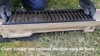 🤔Como instalar una canaleta desague agua de lluvia❓Drenaje agua de lluvia [upl. by Thorrlow571]